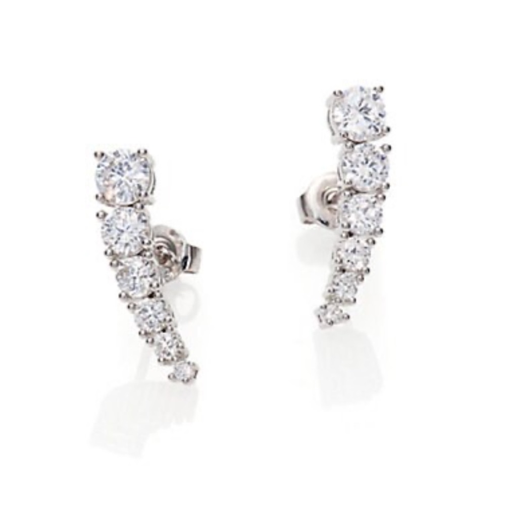 Adriana Orsini
Sterling Silver Brilliant-Cut Bar Earrings